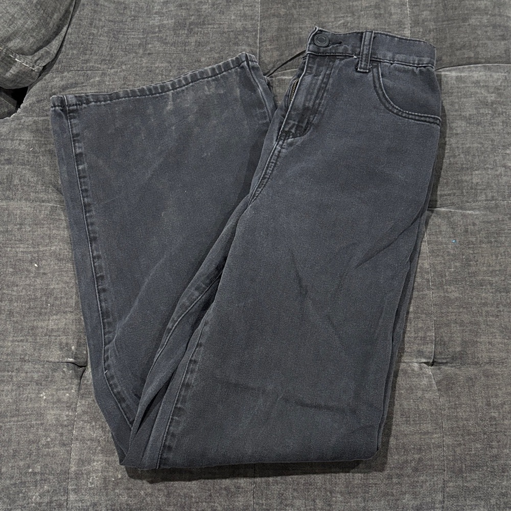 So Goods for Life Super High Rise Wide Leg Black Jeans with Elastic Waist